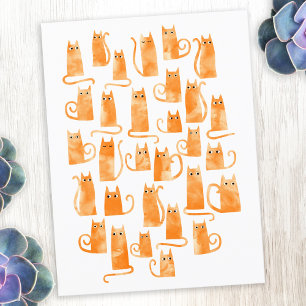 Fun Orange Cat Postcard