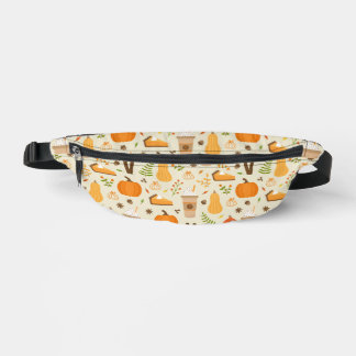 Fun Orange Fall Pattern Bum Bags