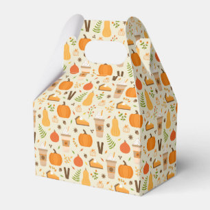 Fun Orange Fall Pattern Favour Box