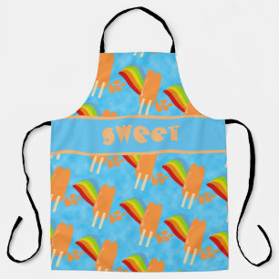 Fun Orange Frozen Pops Fun Joy Pattern Apron