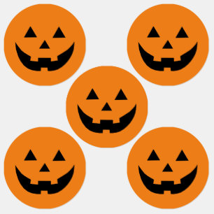 Fun orange Jack o lantern pumpkin face Halloween