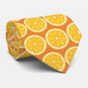 Fun Orange slice citrus fruit tie
