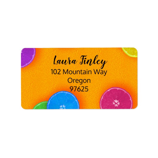 Fun orange slices label (Front)