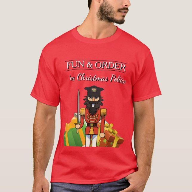 Fun & Order by Christmas Police – Holiday T-Shirt (Front)