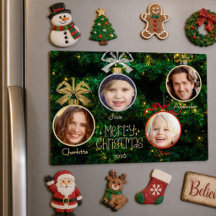Fun Ornament Family Photos Keepsake Christmas Card