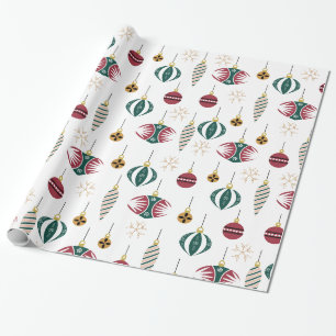 Fun Ornament Sparkly Glossy Wrapping Paper