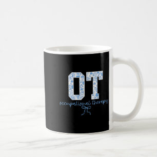 Fun Ot Occupational Therapy Blue Coquette Bow Ot T Coffee Mug