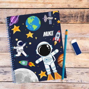Fun Outer Space Astronaut & Planets, Cute Kids Notebook