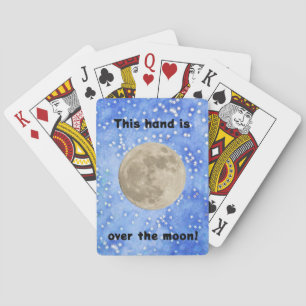 Fun Over the Moon and Stars Playing Cards