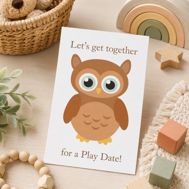 Fun Owl Playdate Calling Card (Creator Uploaded)