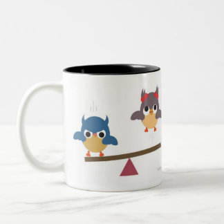Fun Owls Two-Tone Coffee Mug