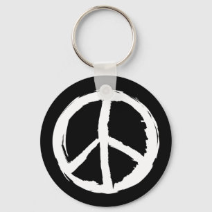 fun painterly PEACE SIGN Key Ring