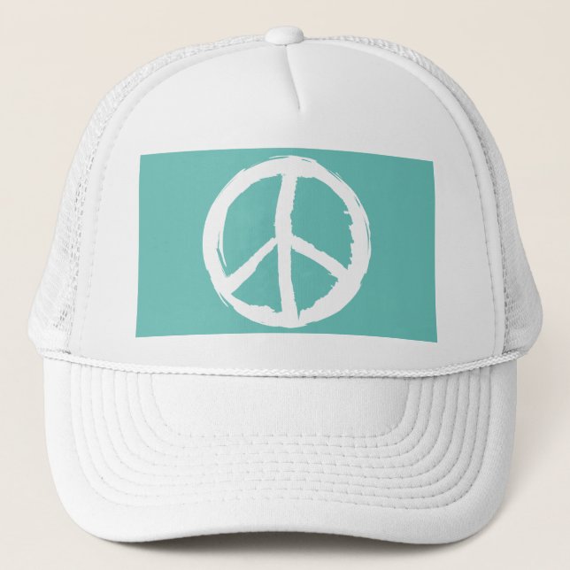 fun painterly PEACE SYMBOL | Trucker Hat (Front)