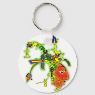 Fun  Painting Mask Tribal Face Key Ring
