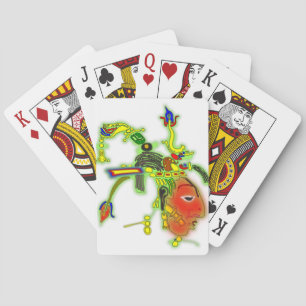 Fun  Painting Mask Tribal Face Playing Cards