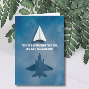 Fun Paper Airplane &Jet Fighter Airplane,Birthday Card