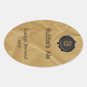 Fun Paper Bag Look Beer Label