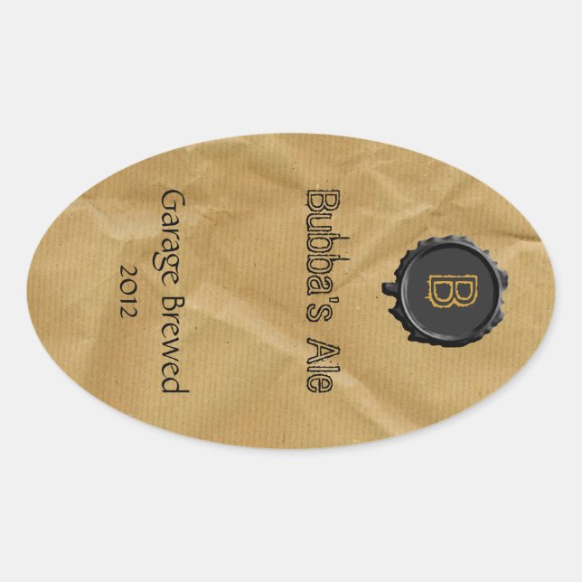 Fun Paper Bag Look Beer Label (Front)