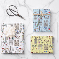 Fun Paris Doodles - 3 Colours