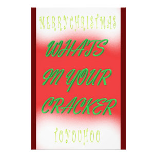 Fun party Christmas design red white green Photo Print