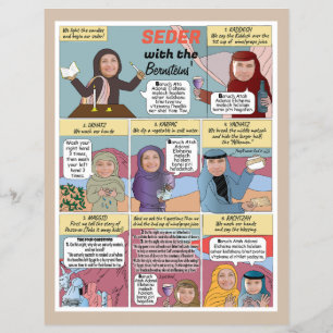 Fun Passover Personalised Easy 2 Sided Haggadah Flyer