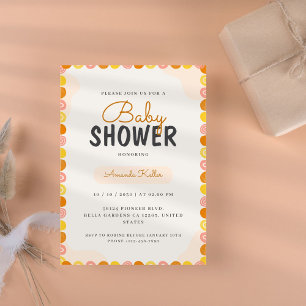 Fun Pastel Baby Shower Invitation