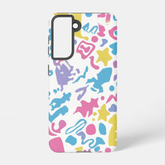 Fun pastel colourful vibrant shapes  samsung galaxy case