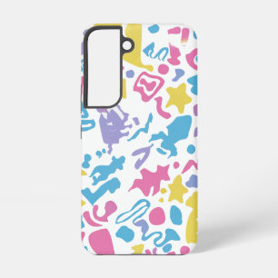 Fun pastel colourful vibrant shapes samsung galaxy case