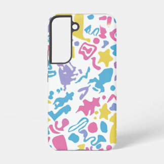 Fun pastel colourful vibrant shapes  samsung galaxy case