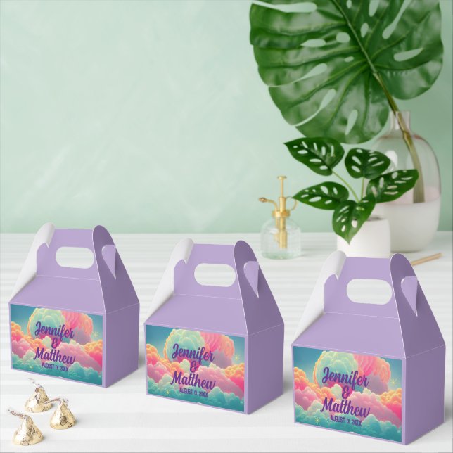 Fun Pastel Cotton Candy Clouds Favour Box (Multiple)