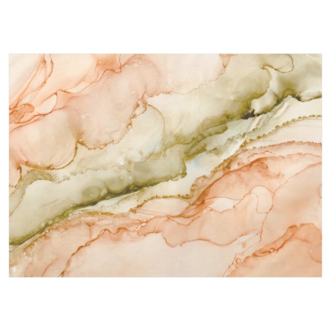 Fun Pastel Green Coral Tablecloth (Front (Horizontal))