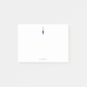 Fun Pastel Ice Cream Personalised Name Post-it Notes