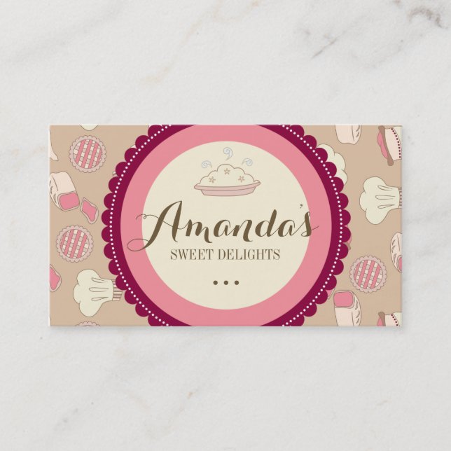 Fun Pastry Chef Business Cards (Front)