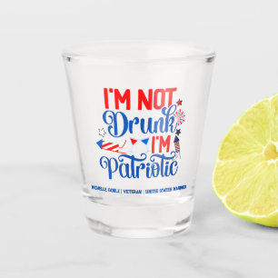 Fun Patriotic 4th of July Personalised Shot Glass