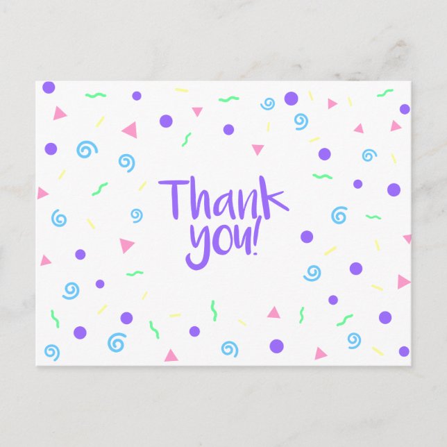 Fun pattern thank you card (Front)