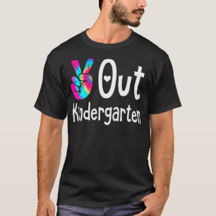 Fun Peace Sign Hand Out Kindergarten Tie Dye Gradu T-Shirt