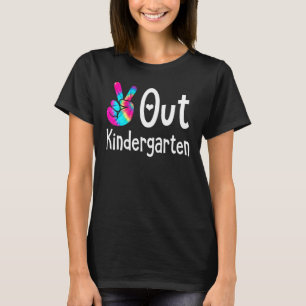 Fun Peace Sign Hand Out Kindergarten Tie Dye Gradu T-Shirt