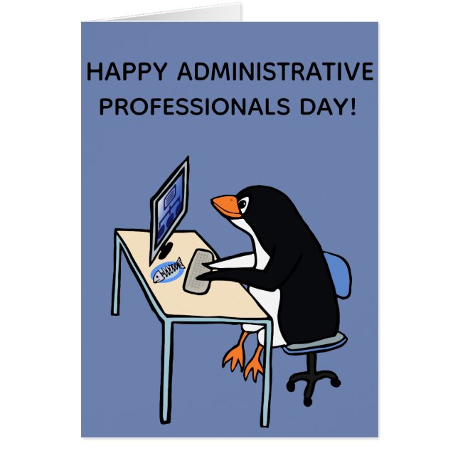 Fun Penguin. Administrative Professionals. (Front)