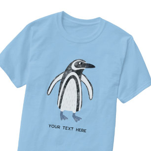 Fun Penguin Custom Text T-Shirt