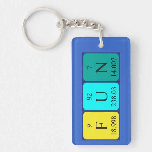 Fun periodic table word keyring (Front)