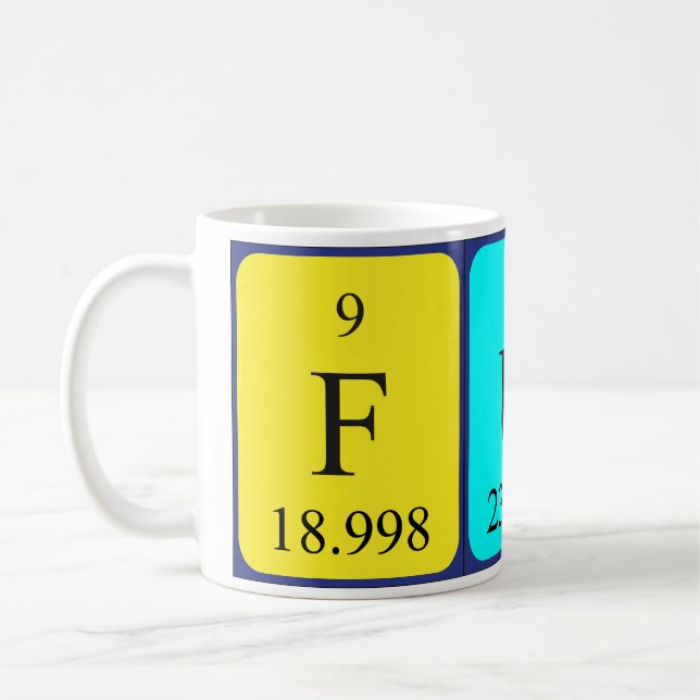 Fun periodic table word mug (Left)
