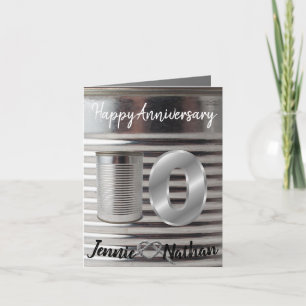 Fun Personalised 10th Wedding Anniversary Card