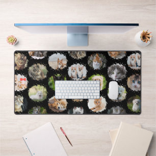 Fun Personalised 24 Photo Collage Desk Mat