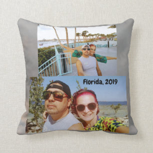 Fun Personalised Add Your Best Photos Cloud Print Cushion