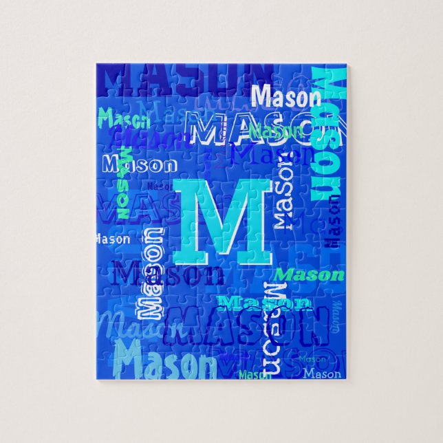 Fun Personalised and Monogrammed Jigsaw Puzzle (Vertical)