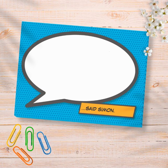Fun Personalised Comic Book Pop Art Speech Bubble  Post-it Notes (Creator Uploaded)
