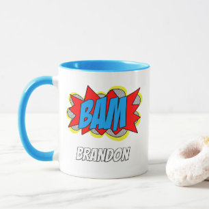Fun Personalised Custom Comic Book Pop Art Style Mug