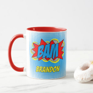 Fun Personalised Custom Comic Book Pop Art Style Mug
