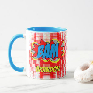 Fun Personalised Custom Comic Book Pop Art Style Mug