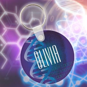 Fun Personalised DNA Fingerprint Medical Science Key Ring